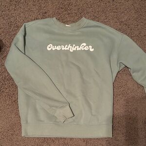 Overthinker women Green boutique ‘overthinker’ Sweatshirt
